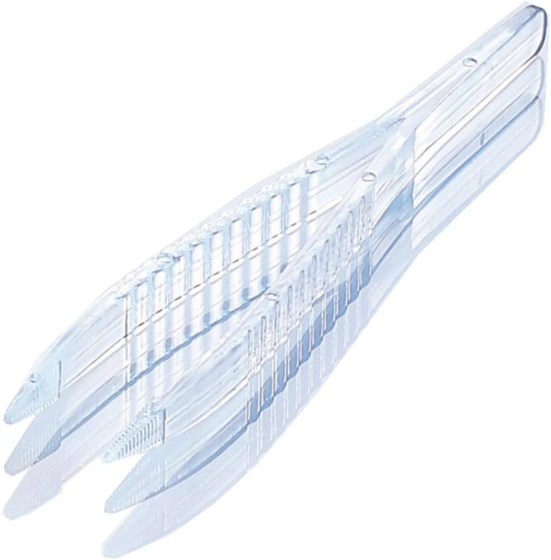 LUERFLEX Disposable Sterile Forceps Tweezers 5inch 125mm length Individually Wrapped Transparent Blue Pack of 100 - Image 1
